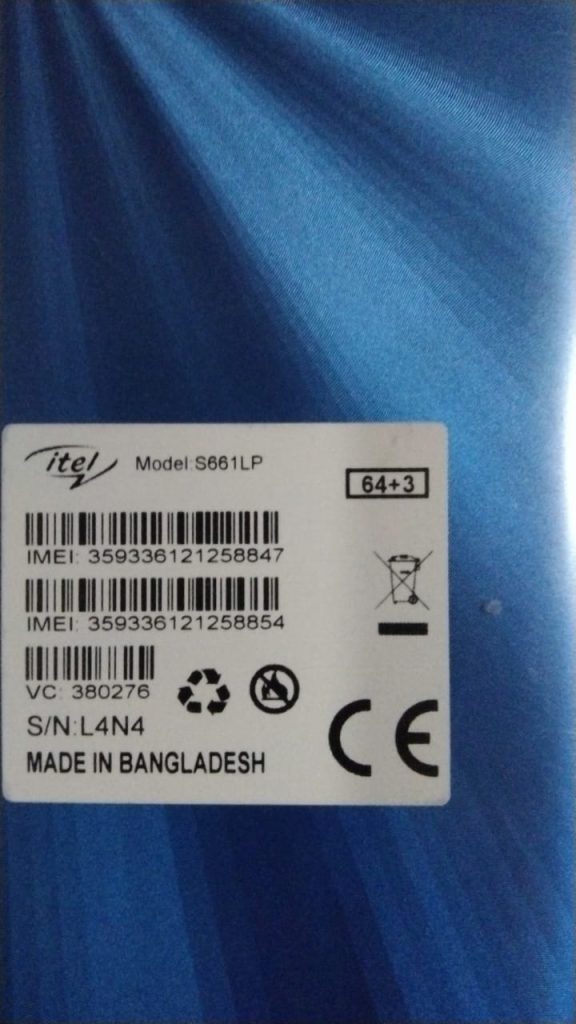 iTel Vision 3 S661LP Flash File