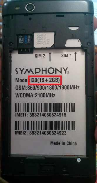 Symphony i20 Flash File